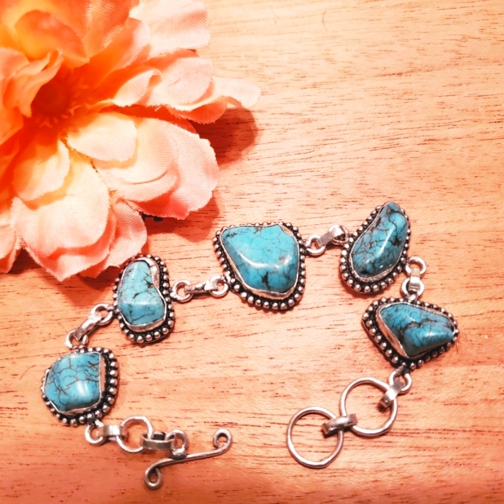 Vintage sterling turquoise bracelet